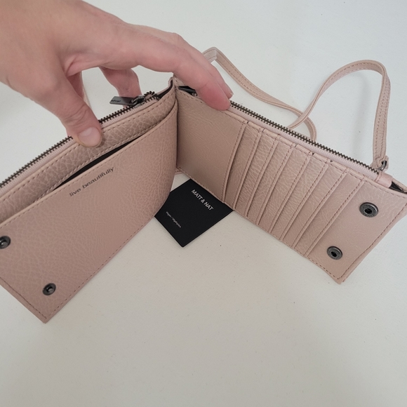 NEW Matt & Nat Vegan Convertible Wallet Purse Pink (AF2) - Picture 3 of 4
